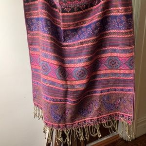 Indian Scarf/Wrap/Pashmina with Fringe